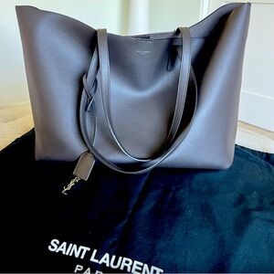 Saint Laurent East West Calfskin Shopping Tote Bag